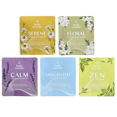 Body Restore, Steam Eye Mask, Variety Pack, 5 Pack | iHerb