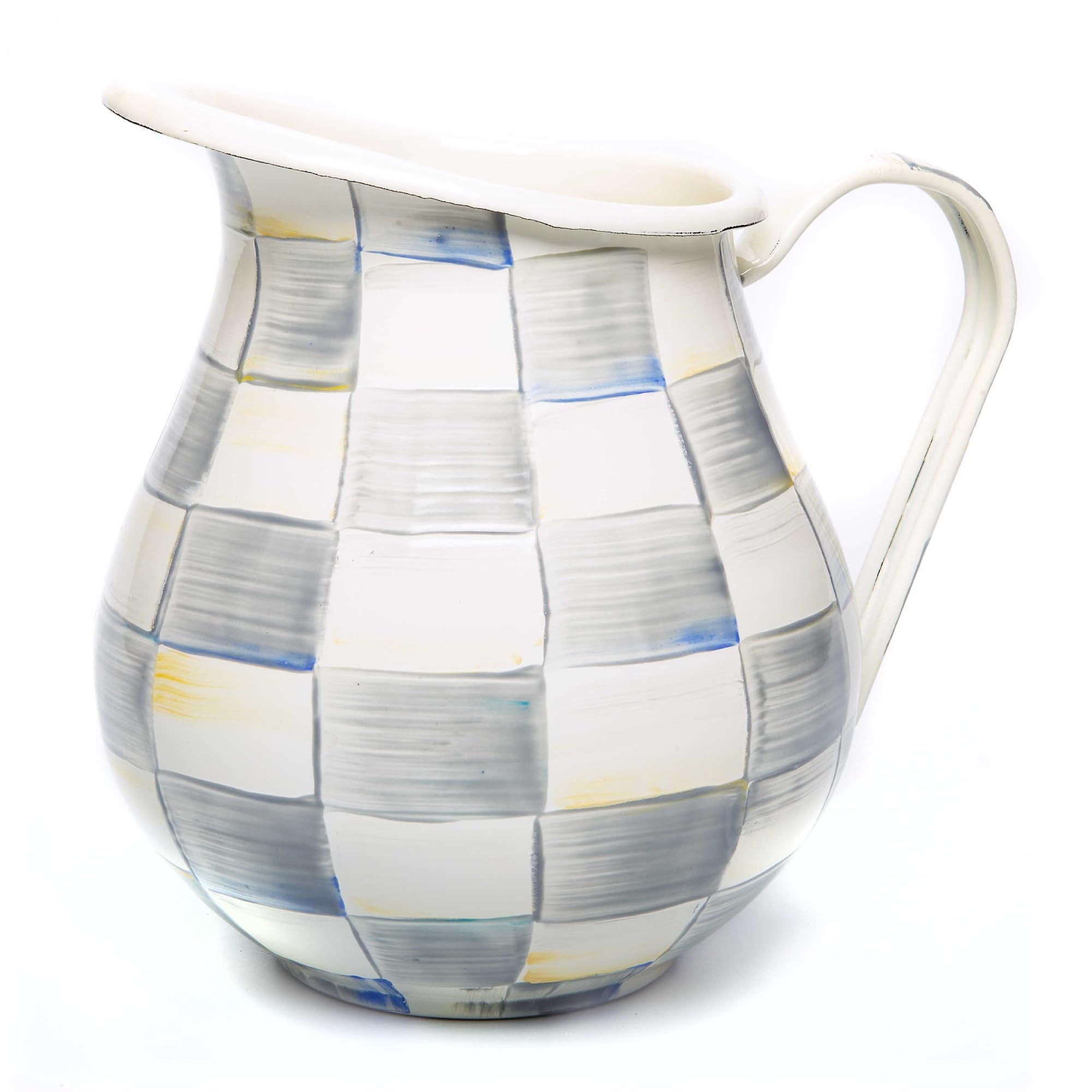 MACKENZIE-CHILDS Enamel Pitcher with Spout for Water, Cut Flowers, and Home Decor, 3 Quarts, Gray... | Amazon (US)