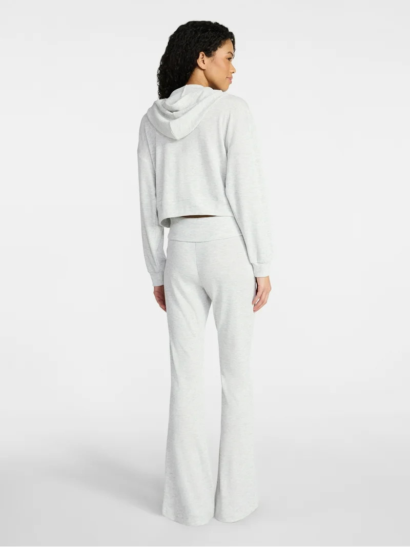 No Boundaries Star Hoodie and Foldover Flare Pants Set, 2-Piece, Women's XXS-XXL | Walmart (US)