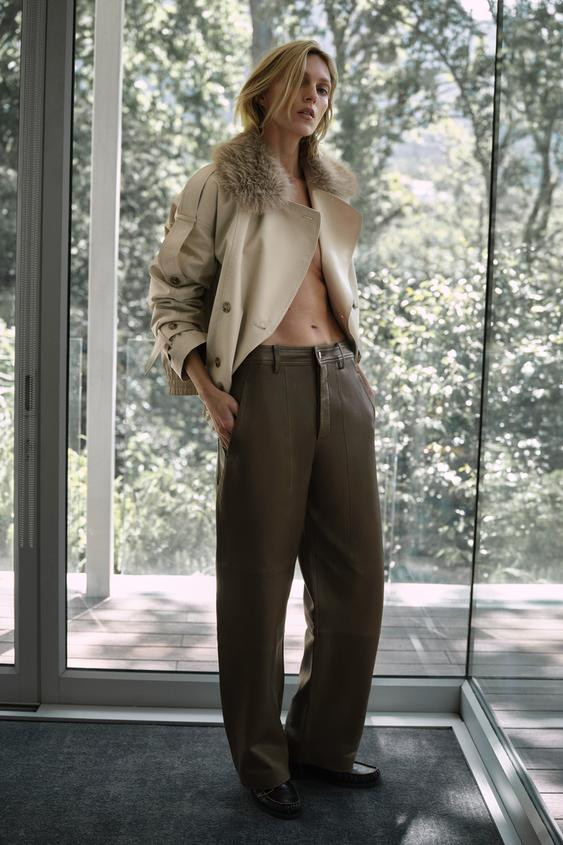 STRAIGHT LEATHER PANTS ZW COLLECTION LIMITED EDITION | Zara US
