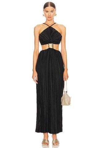 Cult Gaia Mitra Sleeveless Halter Gown in Black from Revolve.com | Revolve Clothing (Global)