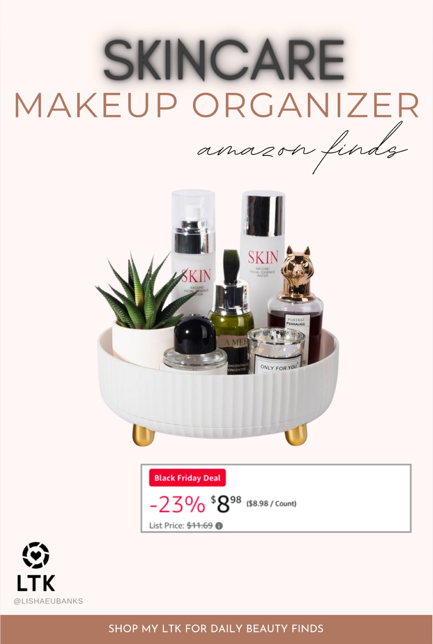 Skincare organizer, makeup organizer, home decor, interior design, Amazon finds, cyber week, Black Friday, gift guide, gifts #LTKCyberWeek 

#LTKHoliday #LTKFindsUnder50 #LTKHome