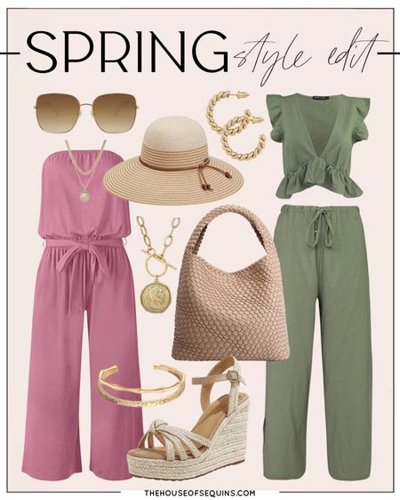 Shop this Amazon Fashion spring outfit! Matching sets, romper, jumpsuit, woven tote bag, sun hat, espadrille wedge sandals

Follow my shop @thehouseofsequins on the @shop.LTK app to shop this post and get my exclusive app-only content!

#liketkit 
@shop.ltk
https://liketk.it/3ZO5D

#LTKFind #LTKstyletip #LTKSeasonal
