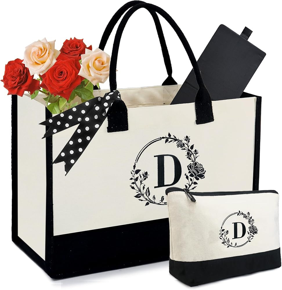 BeeGreen Canvas Tote Bags for Women, Personalized Gifts Bag for Mom Friends Birthday Wedding Brid... | Amazon (US)