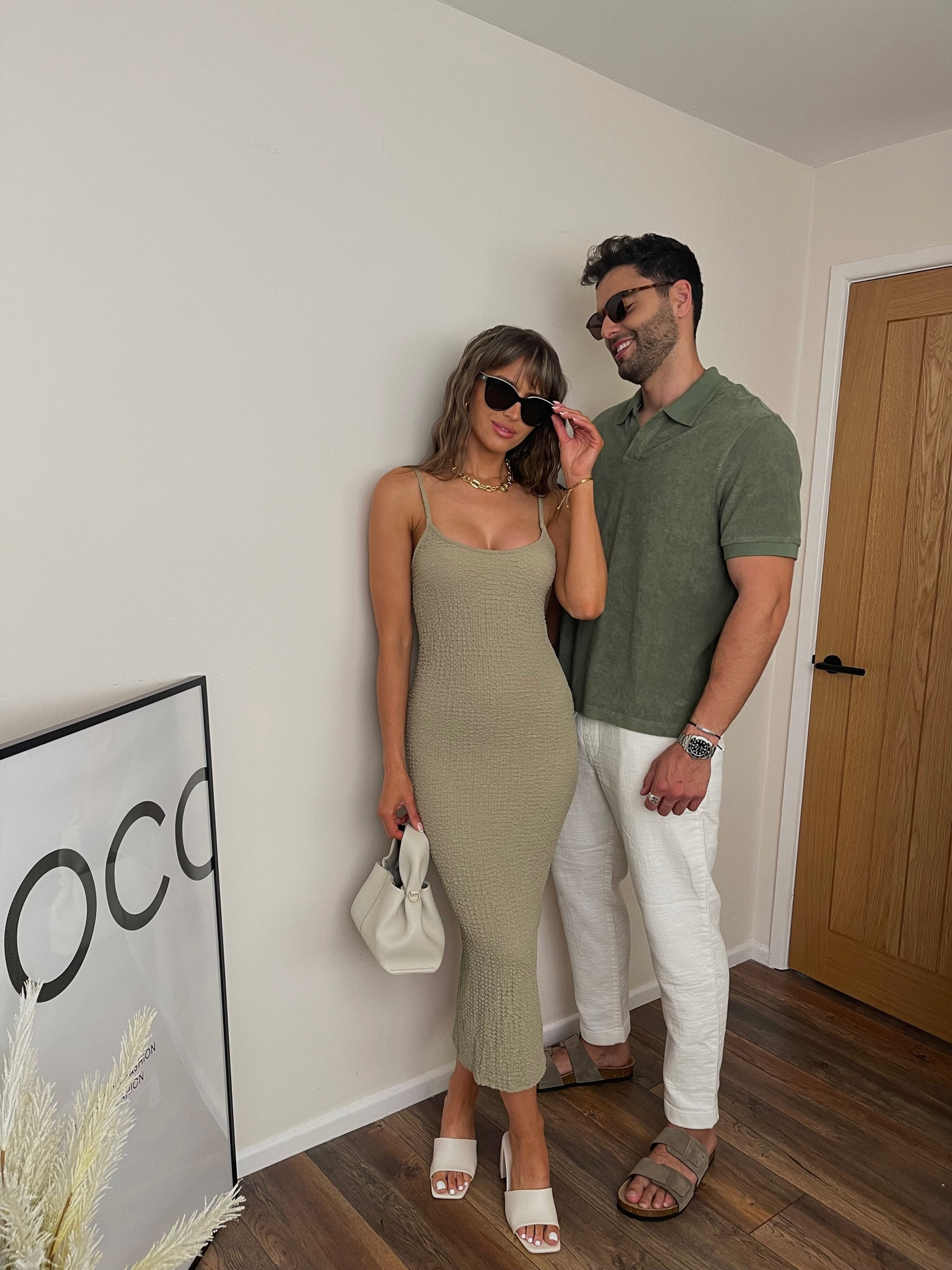 dissh white knit dress HAL PLASTER LONG SLEEVE MIDI DRESS