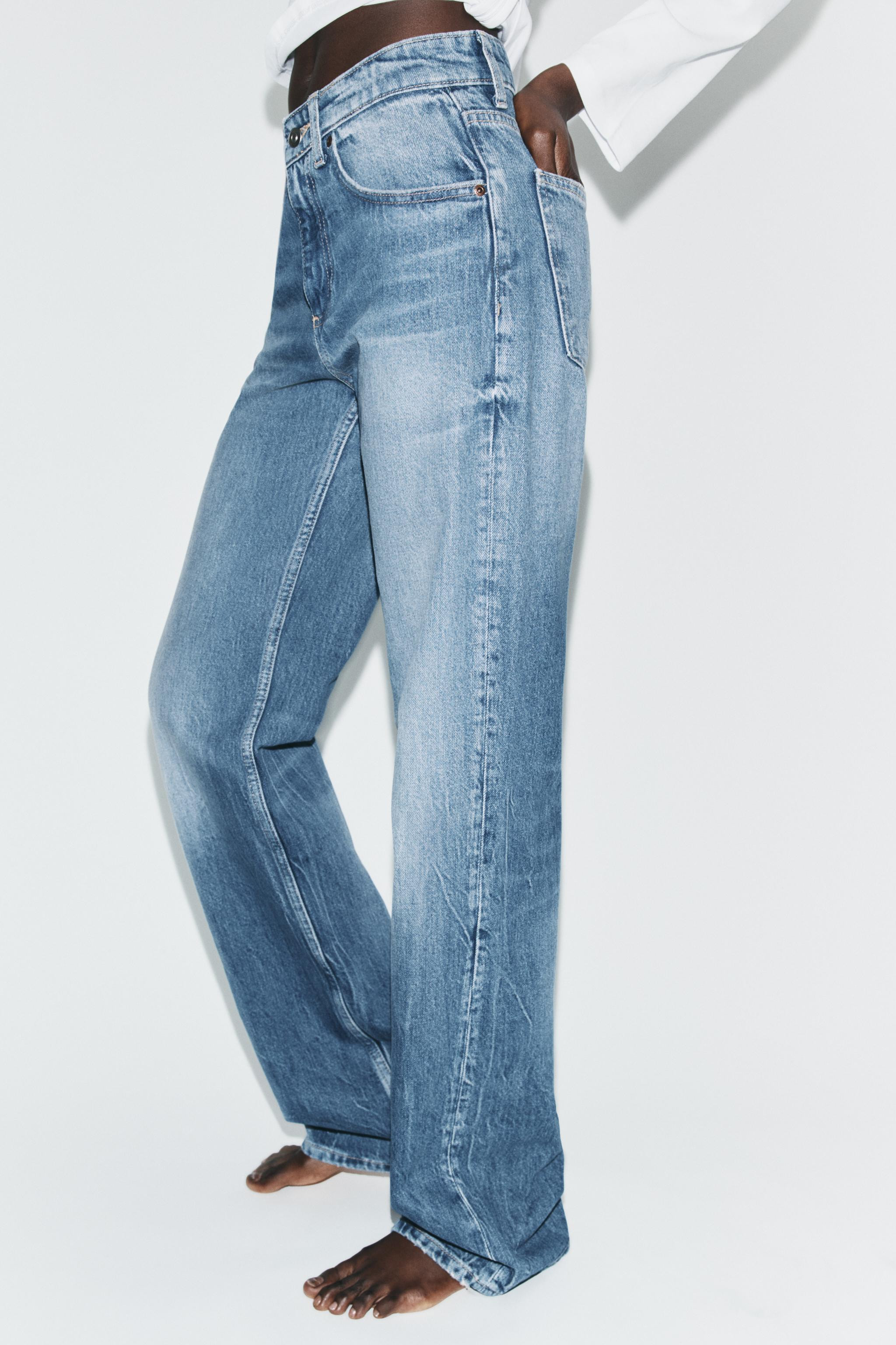 TRF HIGH-WAIST WIDE LEG JEANS | Zara US
