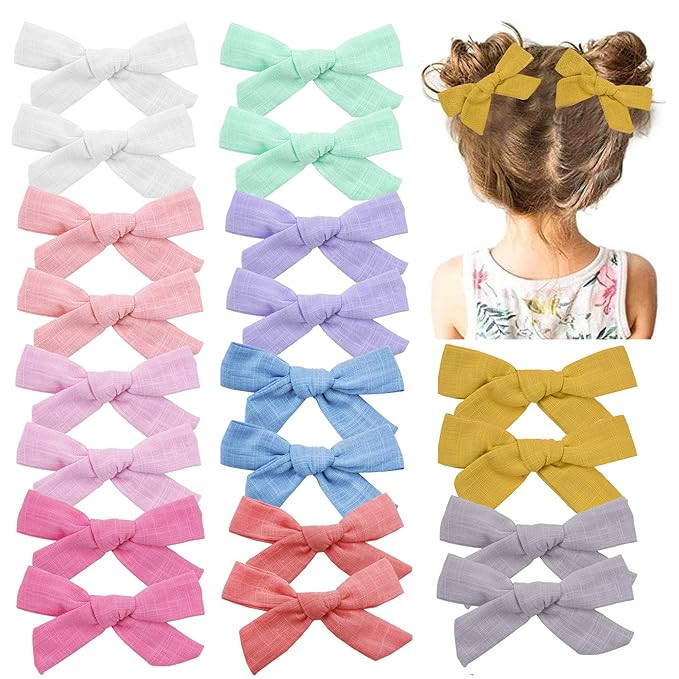 20 Pieces Baby Girls Hair Bows Clips Hair Barrettes Accessory for Babies Infant Toddlers Kids in ... | Amazon (US)
