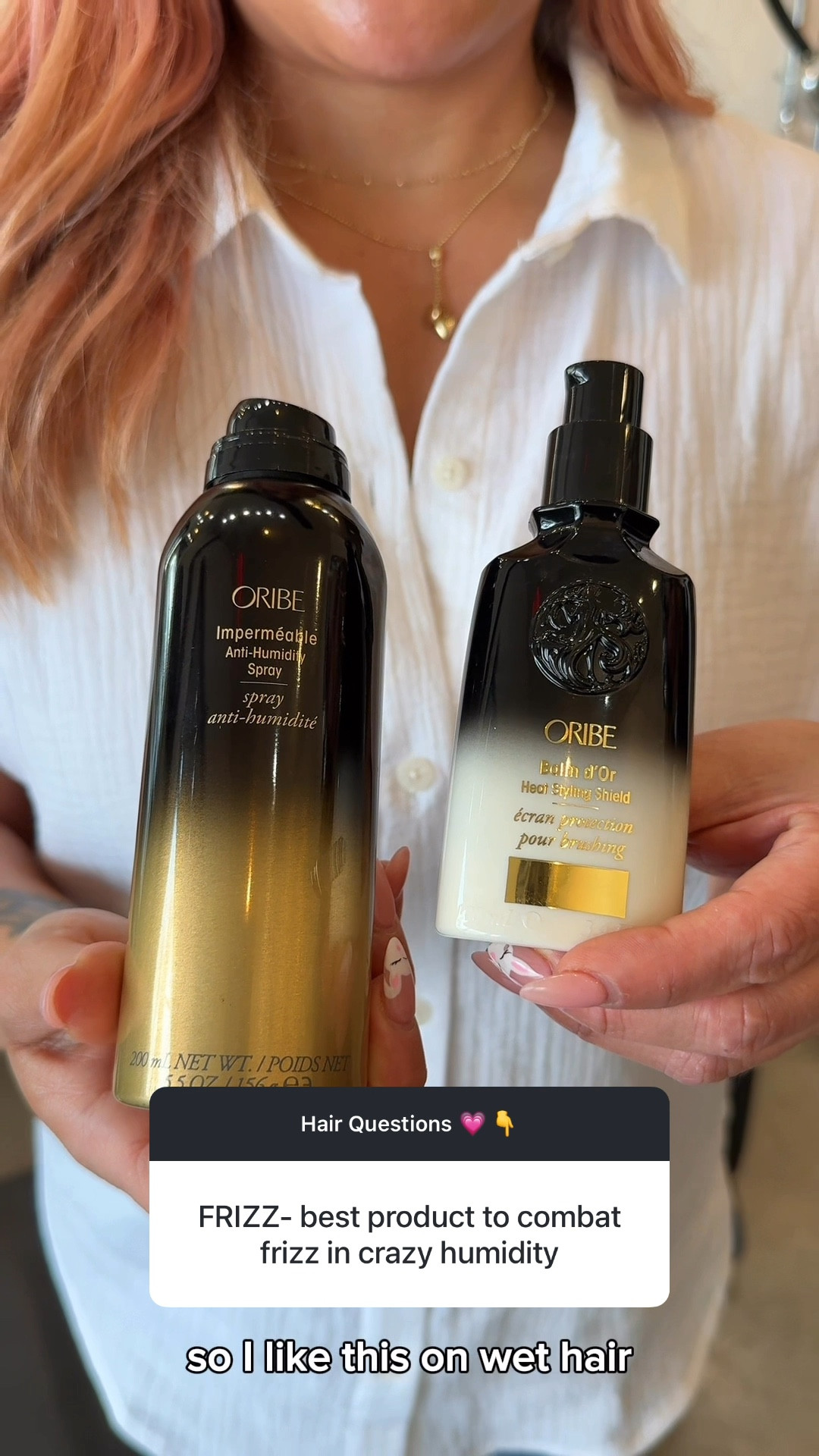 My hairstylist Gracie (@beautylovegrace) answered some questions about hair and gave us her recommendations. Question: Best product to combat frizz in crazy humidity? 

#LTKBeauty #LTKOver40