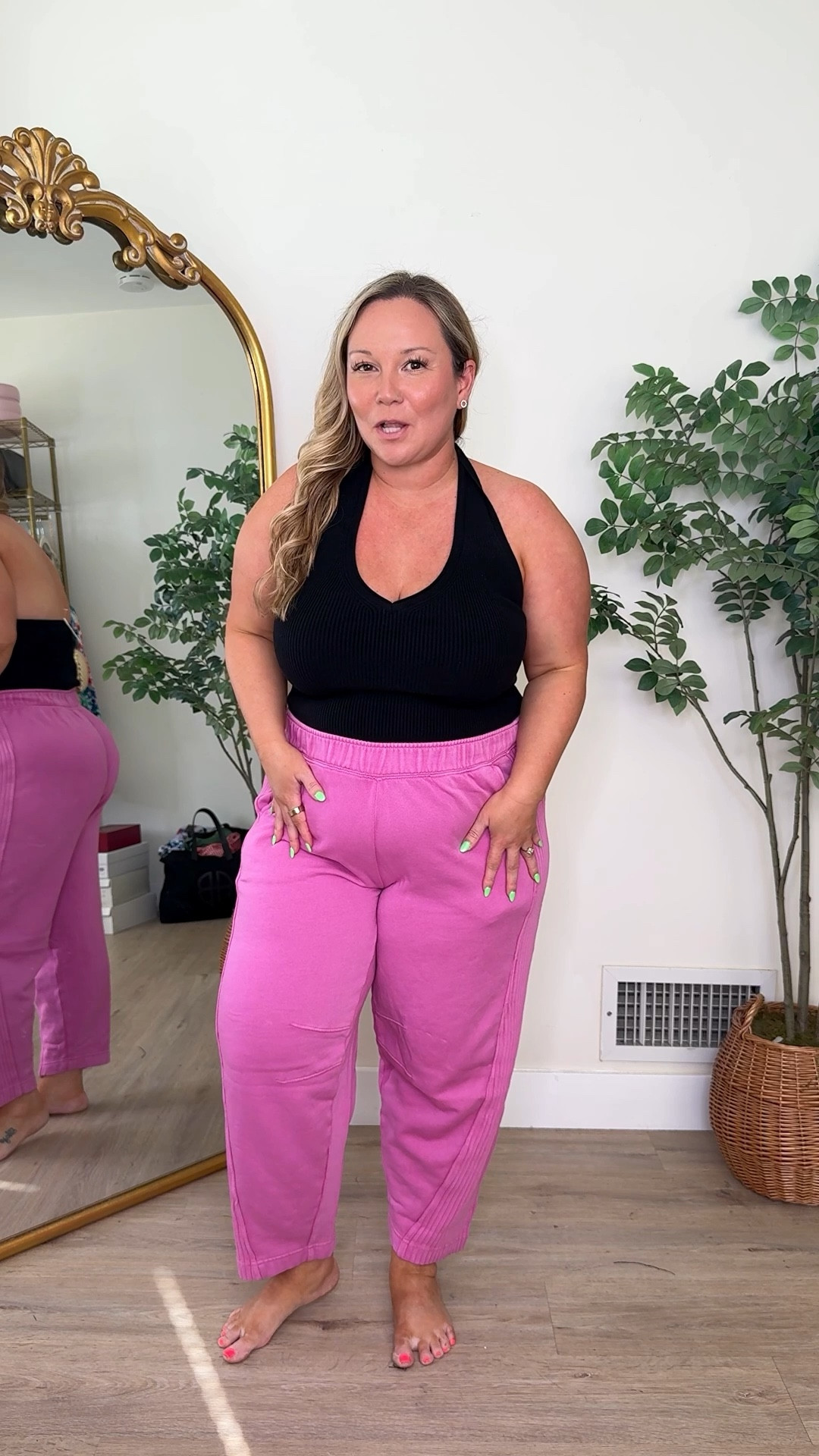 @Aerie easy casual spring outfit 
Knit halter tank size LARGE 
Barrel lounge pants size MEDIUM- have these in 2 colors! 

Petite style, casual outfit, spring styles, spring outfit, spring trends, barrel pants, lounge wear, mom style, midsize style 

#LTKMidsize #LTKSeasonal #LTKPetite