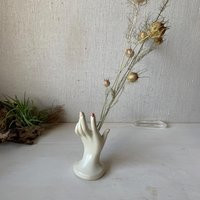 Vintage Porcelain Hand Vase - Red Painted Nails Vessel Shaped Ring Holder Display Pretty & Creepy | Etsy (US)