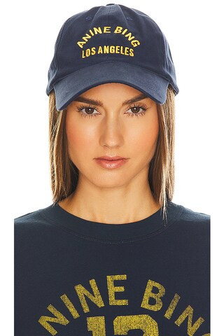 ANINE BING Jeremy Baseball Cap La in Navy from Revolve.com | Revolve Clothing (Global)