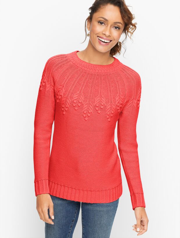 Yoke Stitch Sweater | Talbots