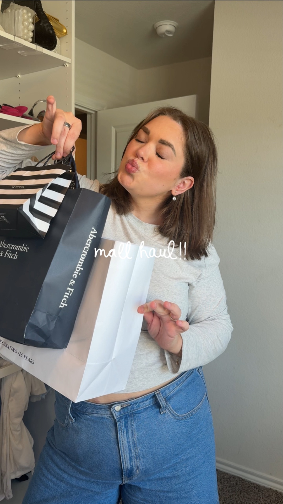 What I got at the mall for spring. Wearing large in striped tee, 33 in jeans, xl in pink set  

#LTKMidsize #LTKPlusSize