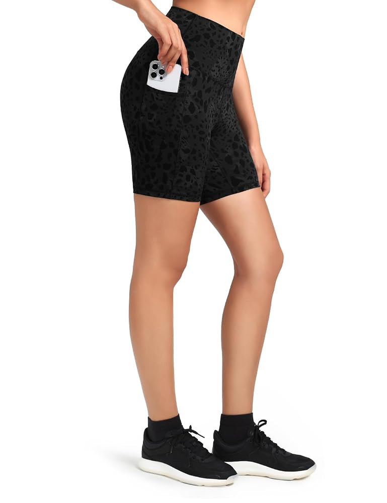 HeyNuts Workout Pro Women's Biker Shorts with Pockets, High Waisted Tummy Control Workout Buttery... | Amazon (US)