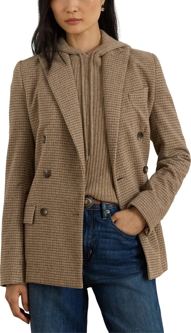 Double Breasted Wool Blend Twill Blazer | Nordstrom