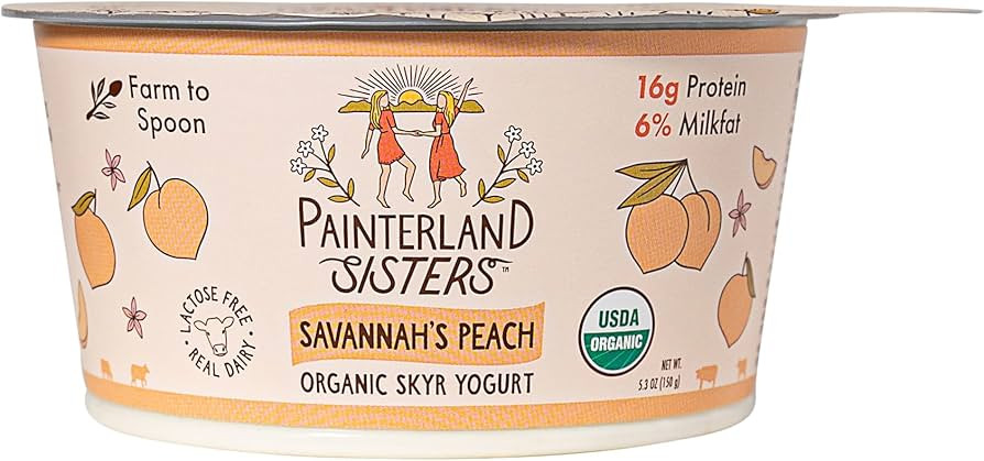 Painterland Sisters, Yogurt Skyr Savannahs Peach Organic, 5.3 Ounce | Amazon (US)