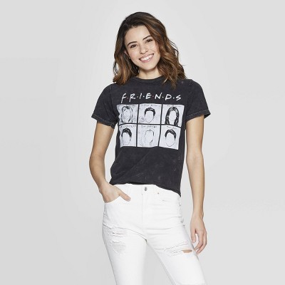 Women's Friends Short Sleeve Screen Graphic T-Shirt (Juniors') - Black | Target