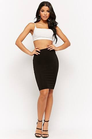 Stretch-Knit Pencil Skirt | Forever 21 (US)