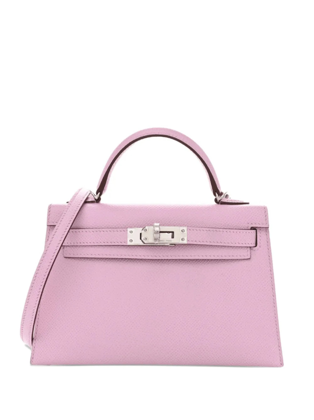Hermès Pre-Owned 2025 Mini Kelly Sellier 20 Epsom palladium-hardware Tote Bag | Pink | FARFETCH... | Farfetch Global