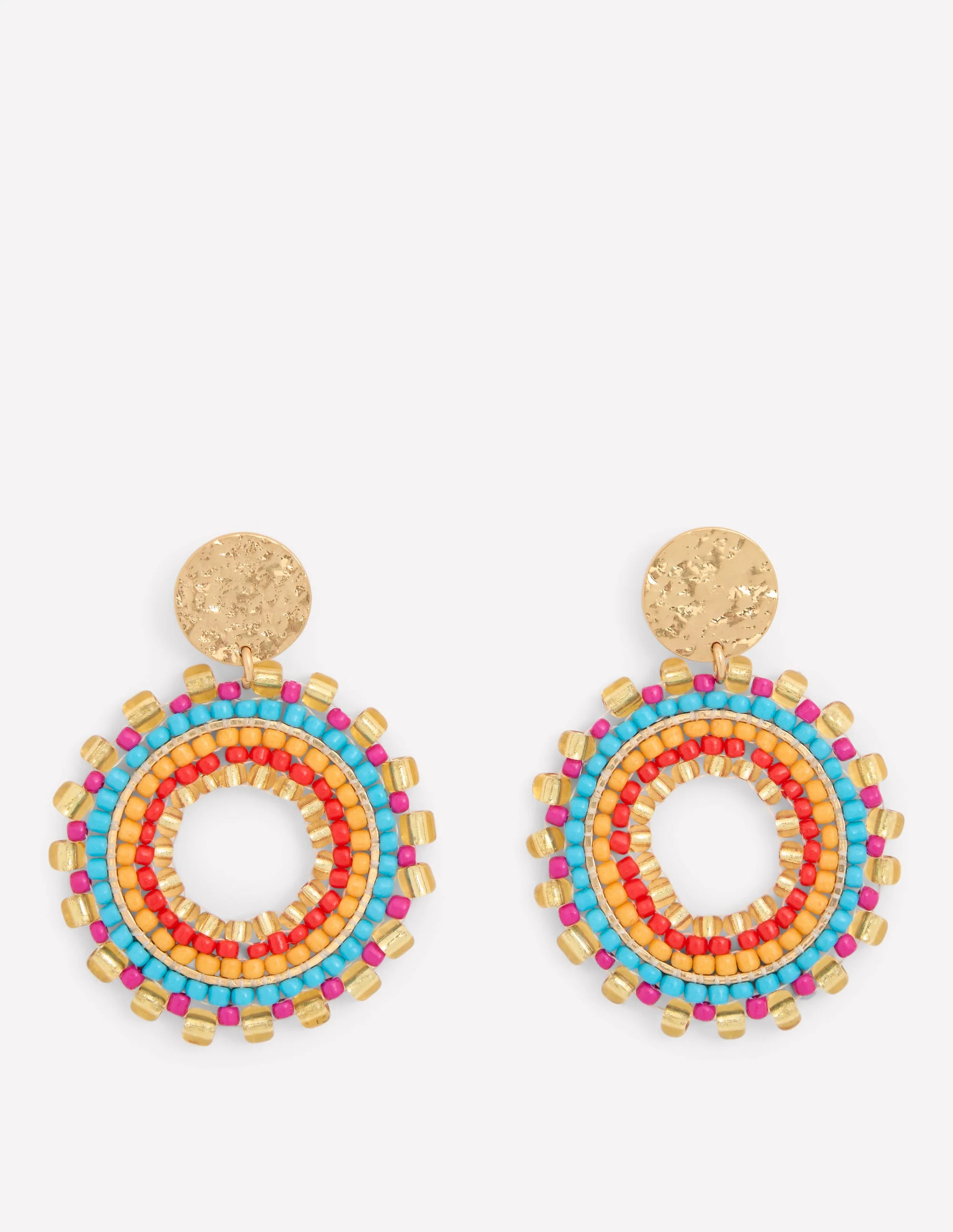 Circle Motif Earrings-Multi | Boden (US)