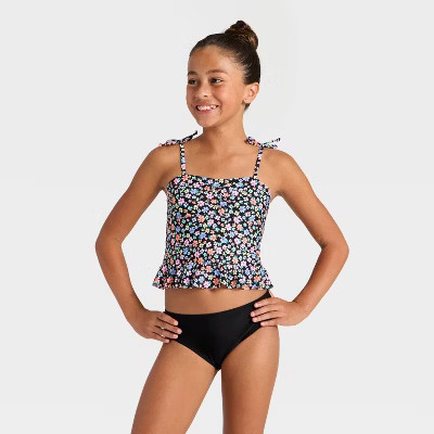 Girls' Floral Washy Ditsy Tankini Set - Cat & Jack™ L | Target
