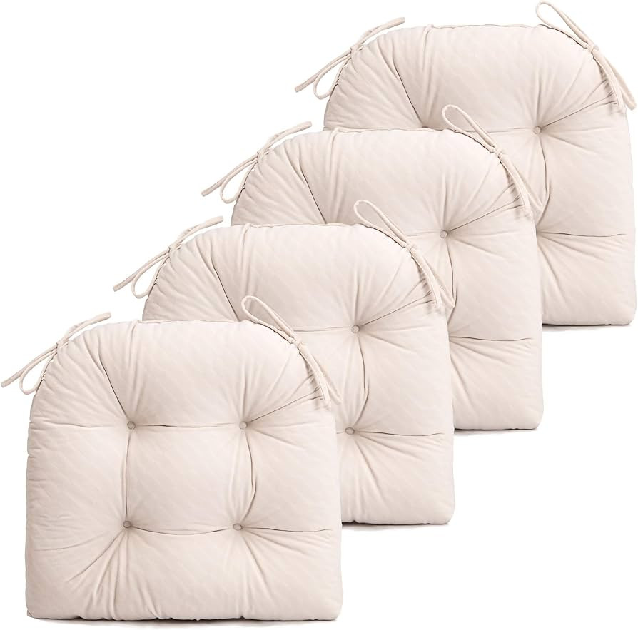 FABRICASTLE Chair Cushions Pads Non-skid Comfortable 17" x 16" Seat Cushion Cover Set of 4 for In... | Amazon (US)