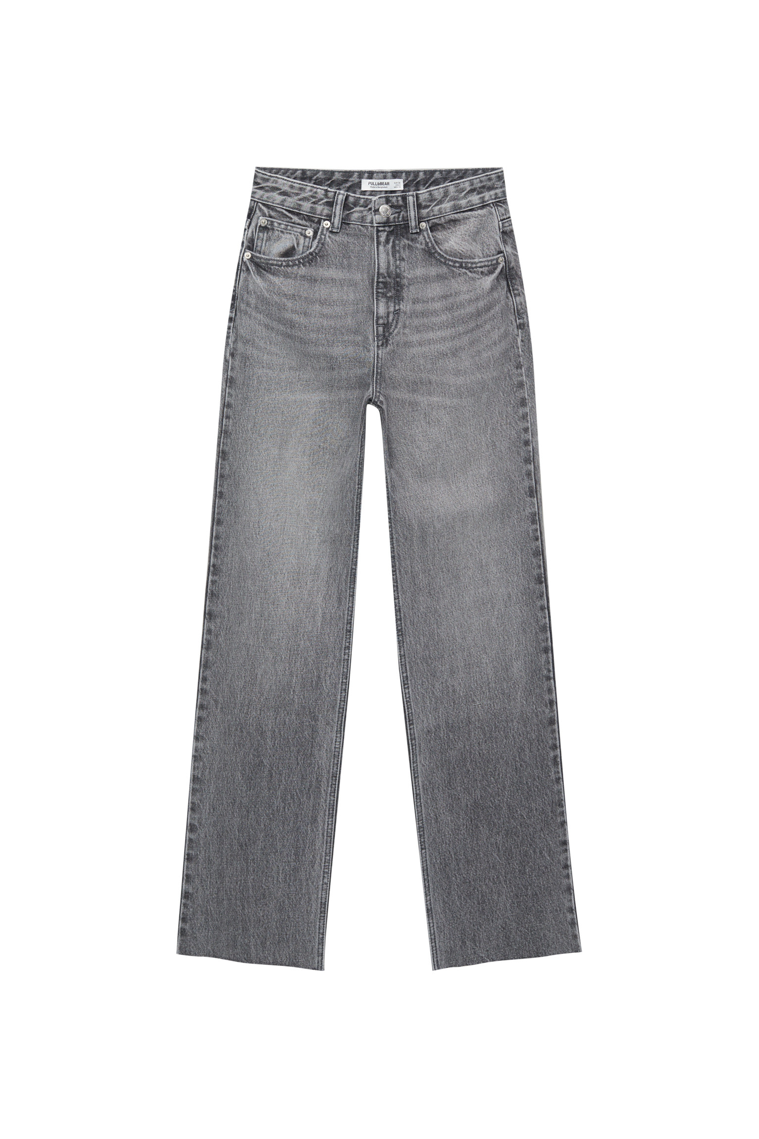 Straight-Leg-Jeans mit hohem Bund. | PULL and BEAR DE