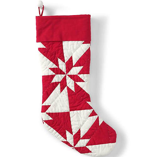 Patchwork Christmas Stocking | Lands' End (US)