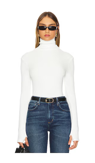 Enza Costa Knit Turtleneck in White. - size XL | Revolve Clothing (Global)