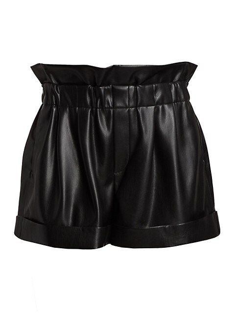 Reagan Vegan Leather Paperbag Shorts | Saks Fifth Avenue