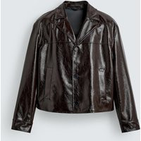 Zara - Faux Leather Jacket - Men - Dark Brown - Men | Zara US