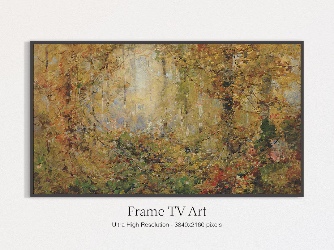 Samsung Frame TV, Frame TV Art, Thanksgiving, Vintage Fall Landscape, Digital Tv Download, Moody ... | Etsy (US)