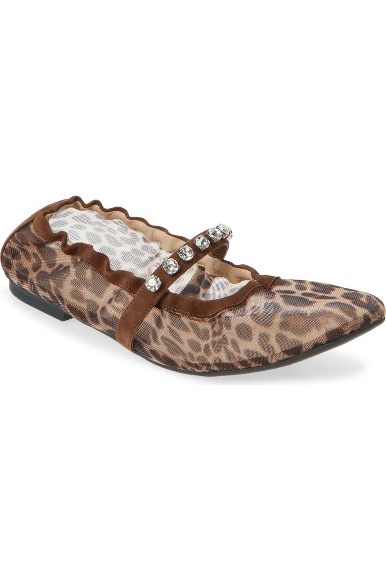 Goldie Crystal Strap Ballet Flat (Women) | Nordstrom | Nordstrom