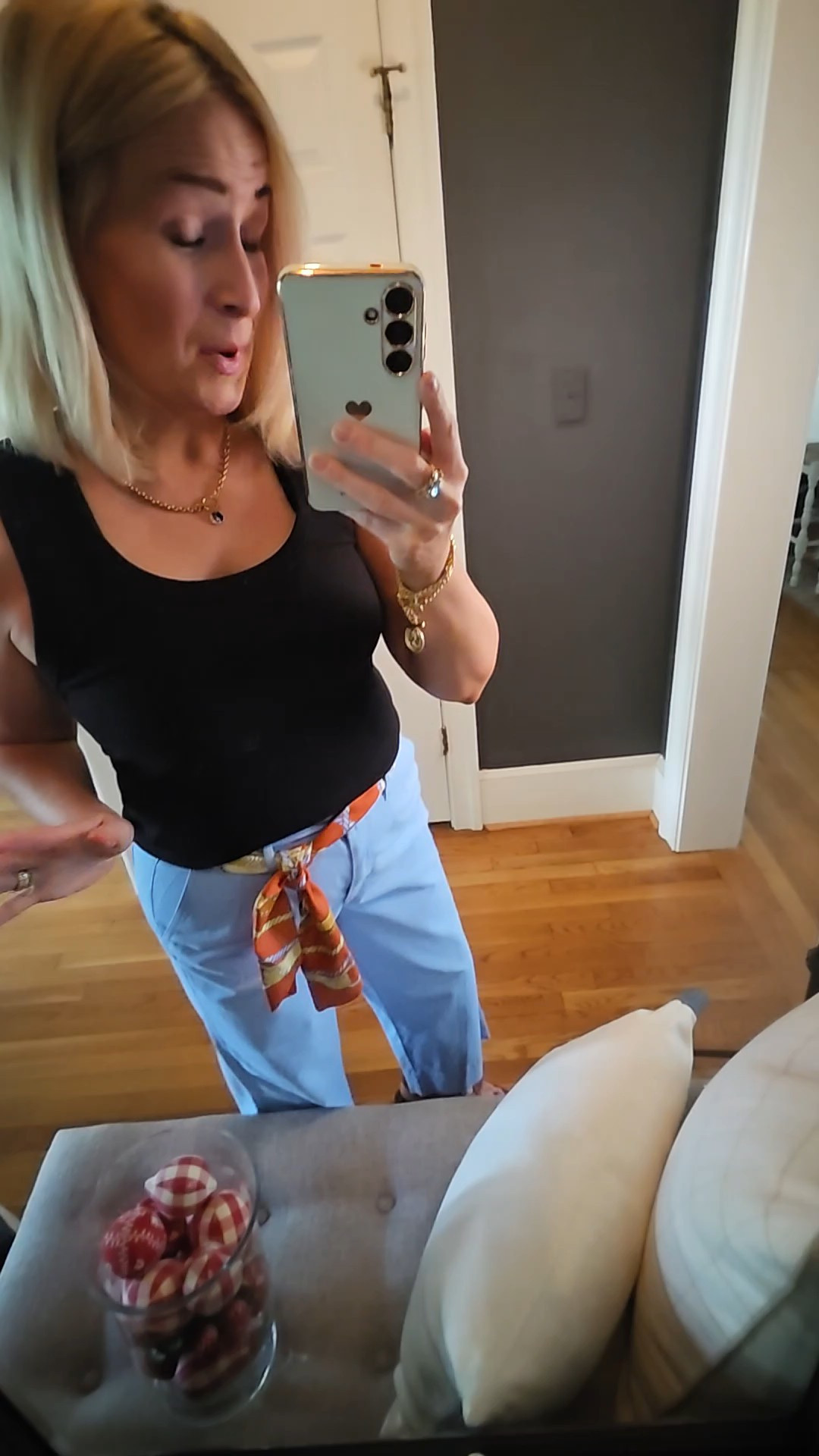 I wanted something comfortable because it’s all the sudden 90° and I’ve been painting all day running to see a friend and then to the garden store love these cropped light blue pants, Asbury scarf and fun sandals from Vince Camuto￼

#LTKOver40 #LTKootd #LTKdayinmylife
