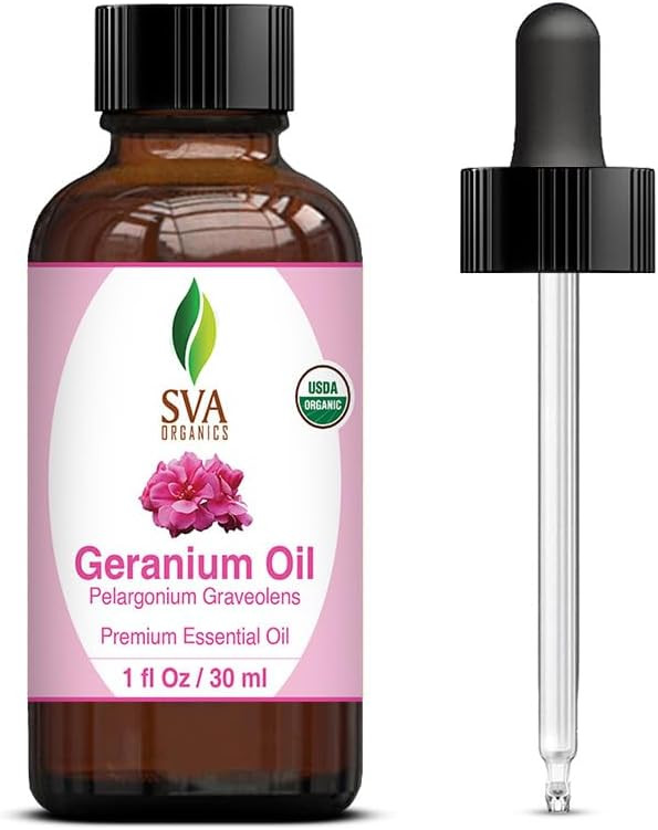 SVA Geranium Essential Oil Organic – 1 Fl Oz – 100% Natural Organic Geranium Oil - for Diffus... | Amazon (US)