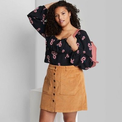 Women's Puff Long Sleeve Bustier Top - Wild Fable™ | Target