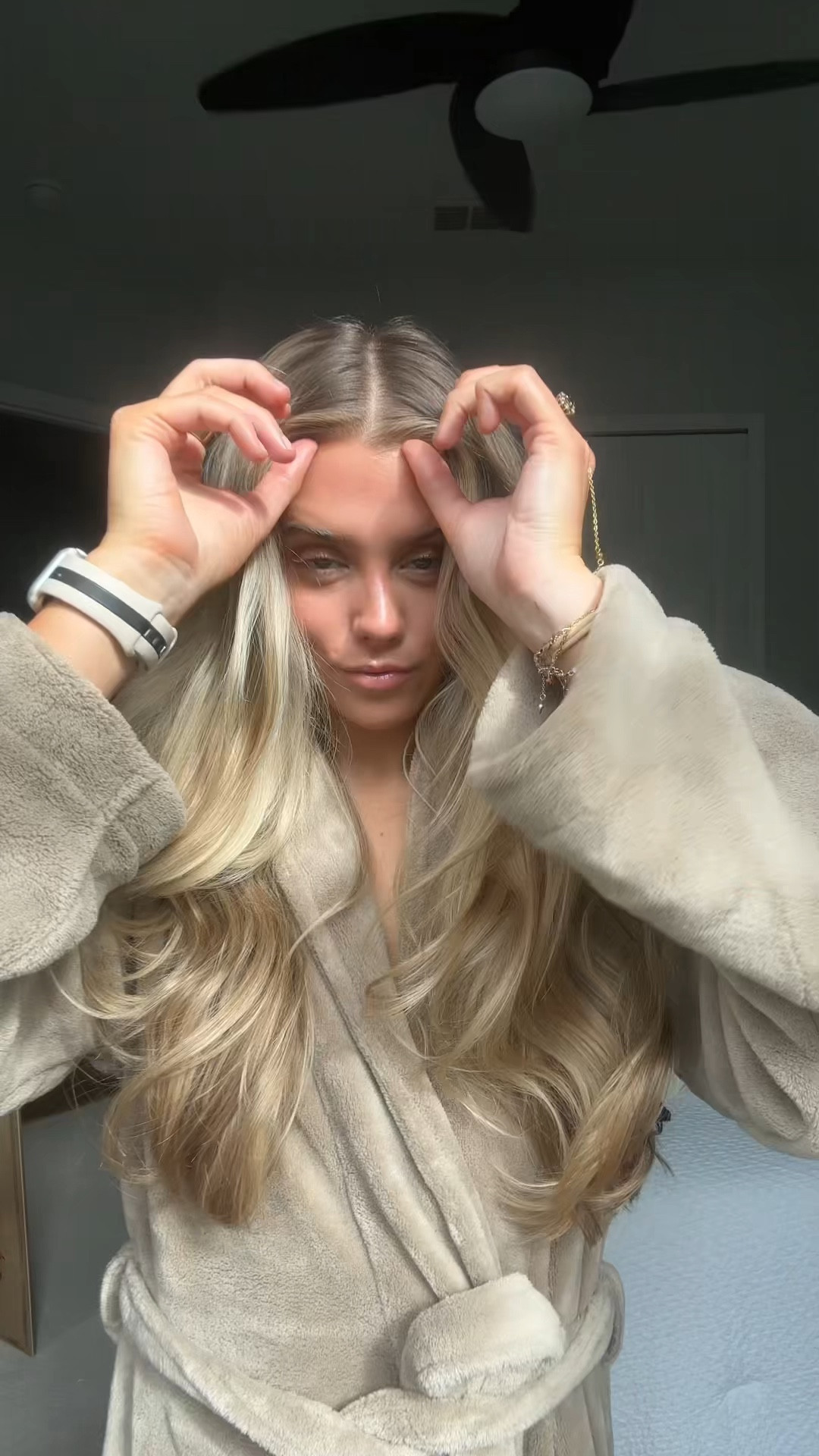 One of my best heatless hair hack is Sleepy Tie it is a patented, revolutionary double-scrunchie that will drastically improve your beauty routine. HOW TO: 		Brush and Gather: Begin with dry, blown dry hair. Brush your hair and gather it into a high ponytail.
		Position: Place the Sleepy Tie® around your wrist, then pull it over the ponytail with the arch facing the front.
		Wrap and Secure: Loop the ponytail around the Sleepy Tie® arch, tucking the ends securely.
		Form and Adjust: Twist both sides to create a figure-eight shape, forming a bun. 


#LTKBeauty #LTKWatchNow #LTKStyleTip