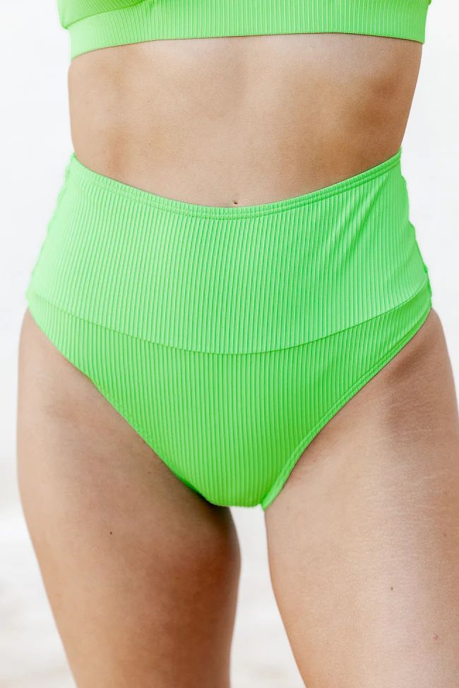 Needing Vitamin Sea Neon Lime Bikini Bottoms SALE | Pink Lily