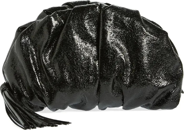 Ruched Faux Leather Clutch | Nordstrom