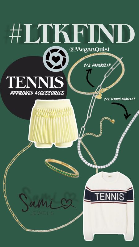 Tennis approved accessories
Tennis necklace, tennis bracelet, Sammy jewels best sellers trending now 

Stackable pieces for everyday wear 
#samijewels, #samigirl, #glowwithsami #ad 

#LTKunder100 #LTKworkwear #LTKFitness