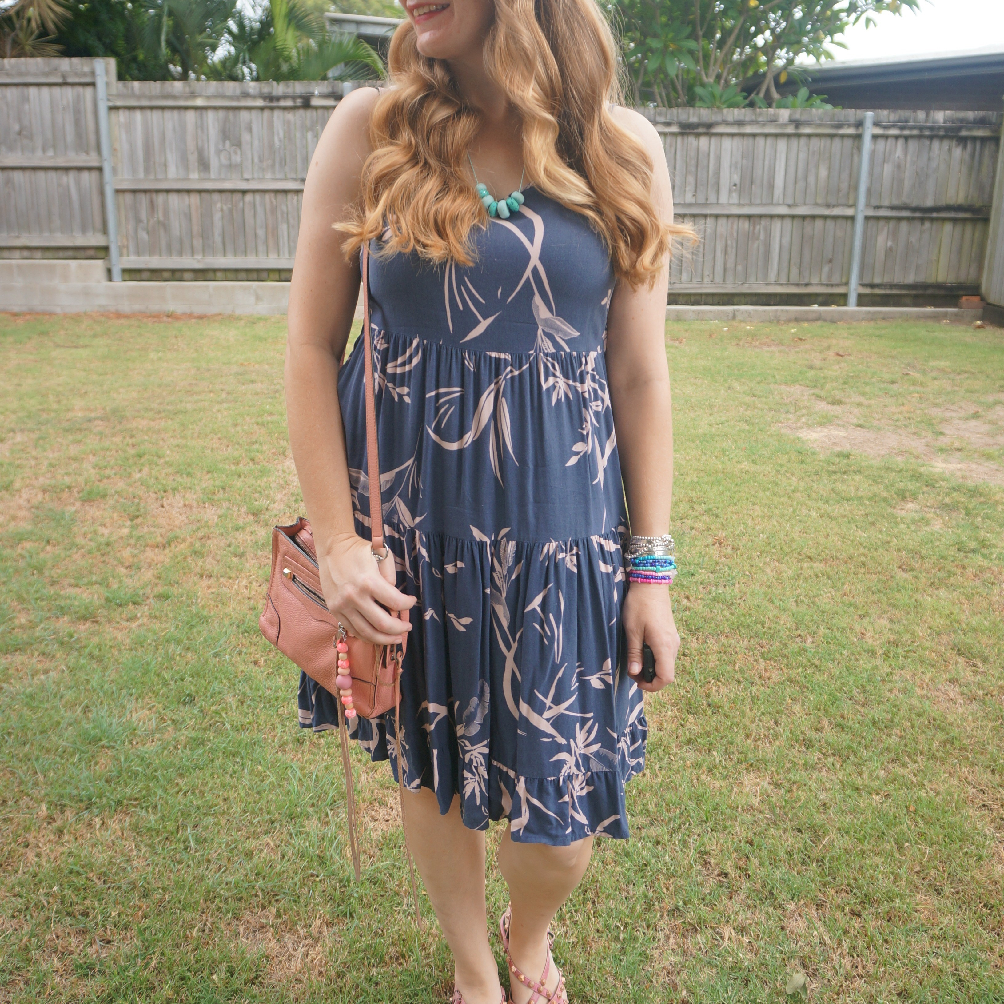 Kmart Anko tiered printed mini sundress with pink Rebecca Minkoff micro Regan bag and pink Balenciaga studded sandals 💙💕

#LTKdresses #LTKbag #LTKsummer