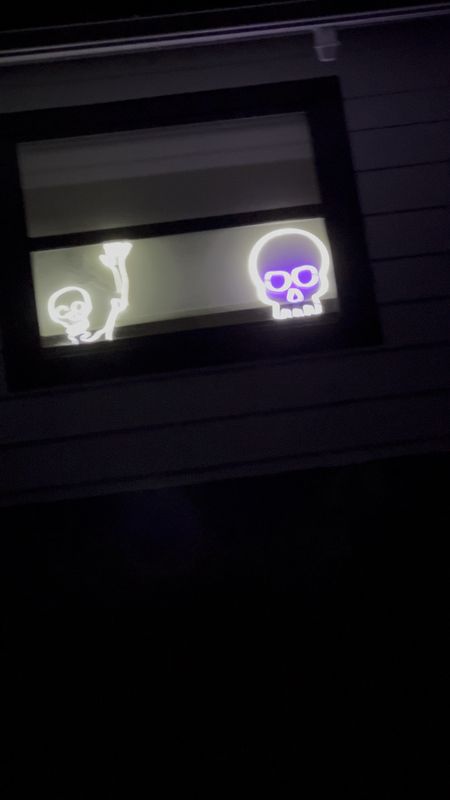 I love these LED neon light window silhouettes. They look so cool at night- even though it’s hard to tell from the video. Halloween decor. Skeletons. Spooky season  

#LTKHalloween #LTKsalealert #LTKhome