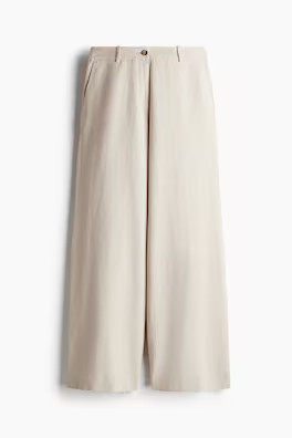 Wide linen-blend trousers | H&M (UK, MY, IN, SG, PH, TW, HK)