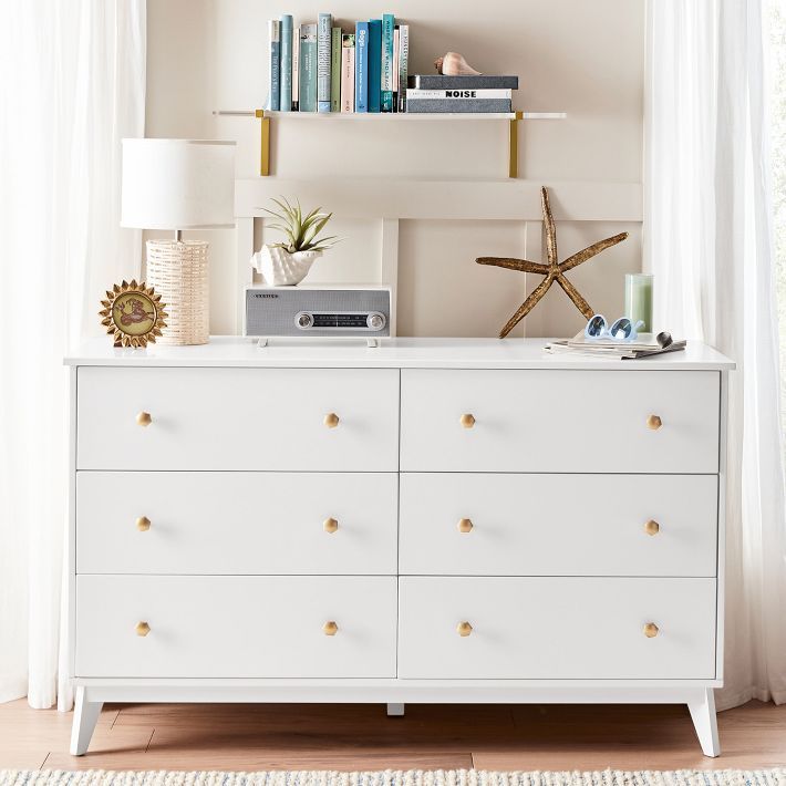 Keaton 6-Drawer Wide Dresser | Pottery Barn Teen