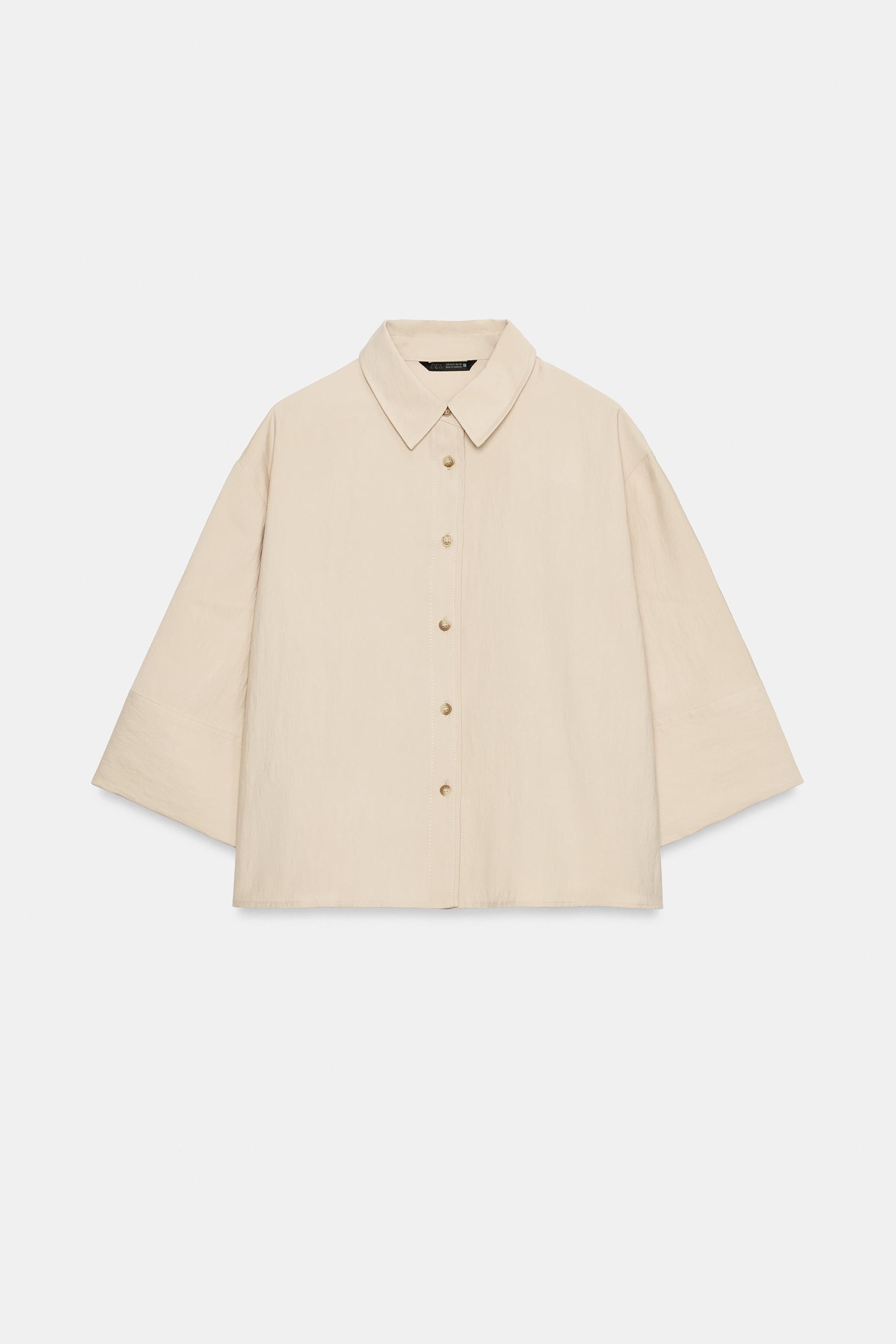 SHORT SHIRT WITH WIDE SLEEVES | Zara US