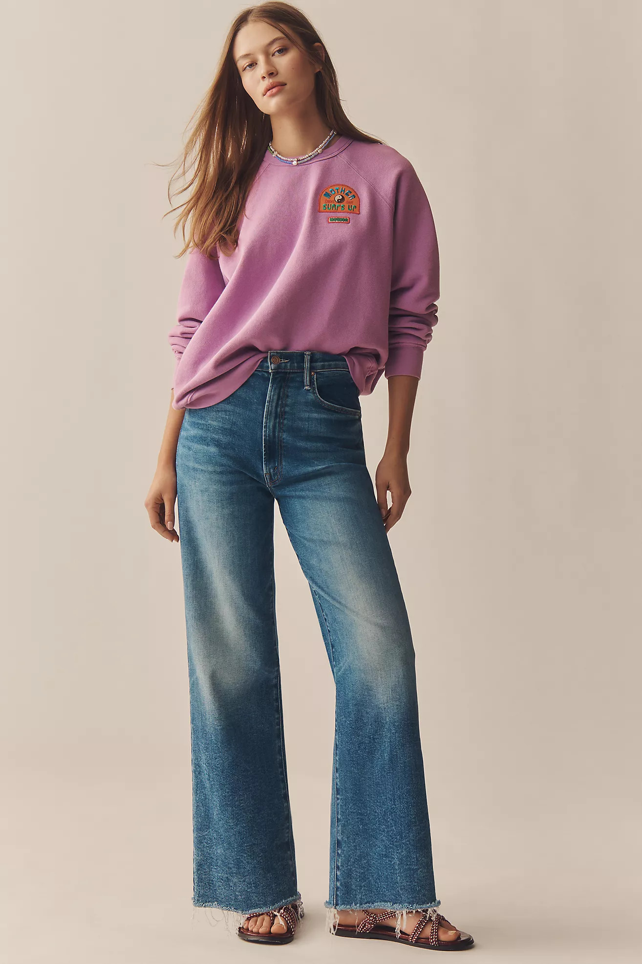 MOTHER The Maven High-Rise Wide-Leg Jeans | Anthropologie (US)