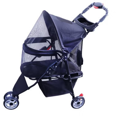 Itopfox Full-Window Pet Stroller with 3 Wheels for Cats & Dogs, Includes Storage Basket & Cup Holder, Ideal for Travel with Puppies or Cats | Target
