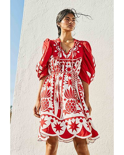 Tropical Cutwork Midi Dress | Gilt & Gilt City