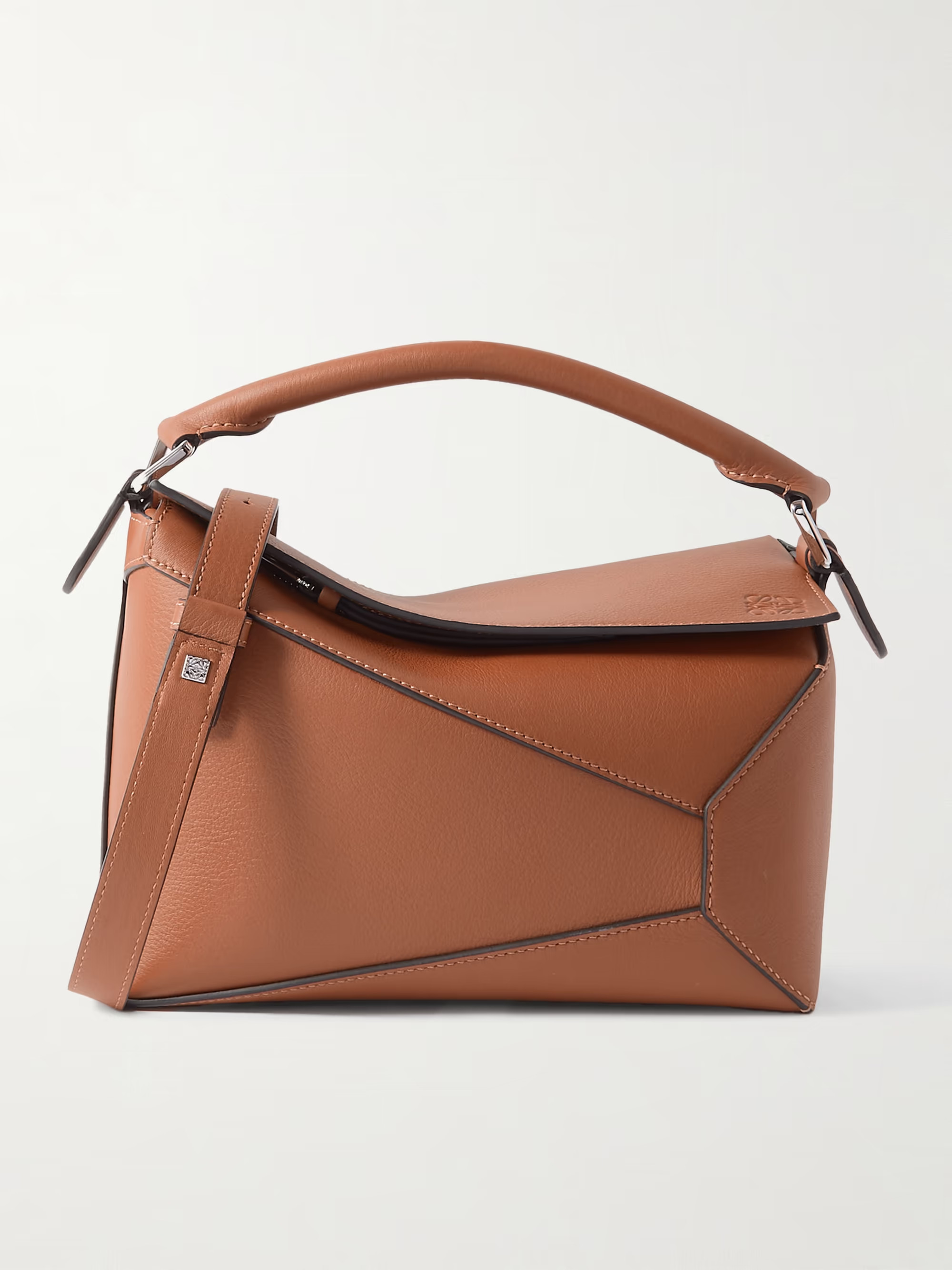 Puzzle Edge small textured-leather shoulder bag | NET-A-PORTER (UK & EU)