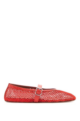 ALAIA fishnet ballet flats | Residenza725 US